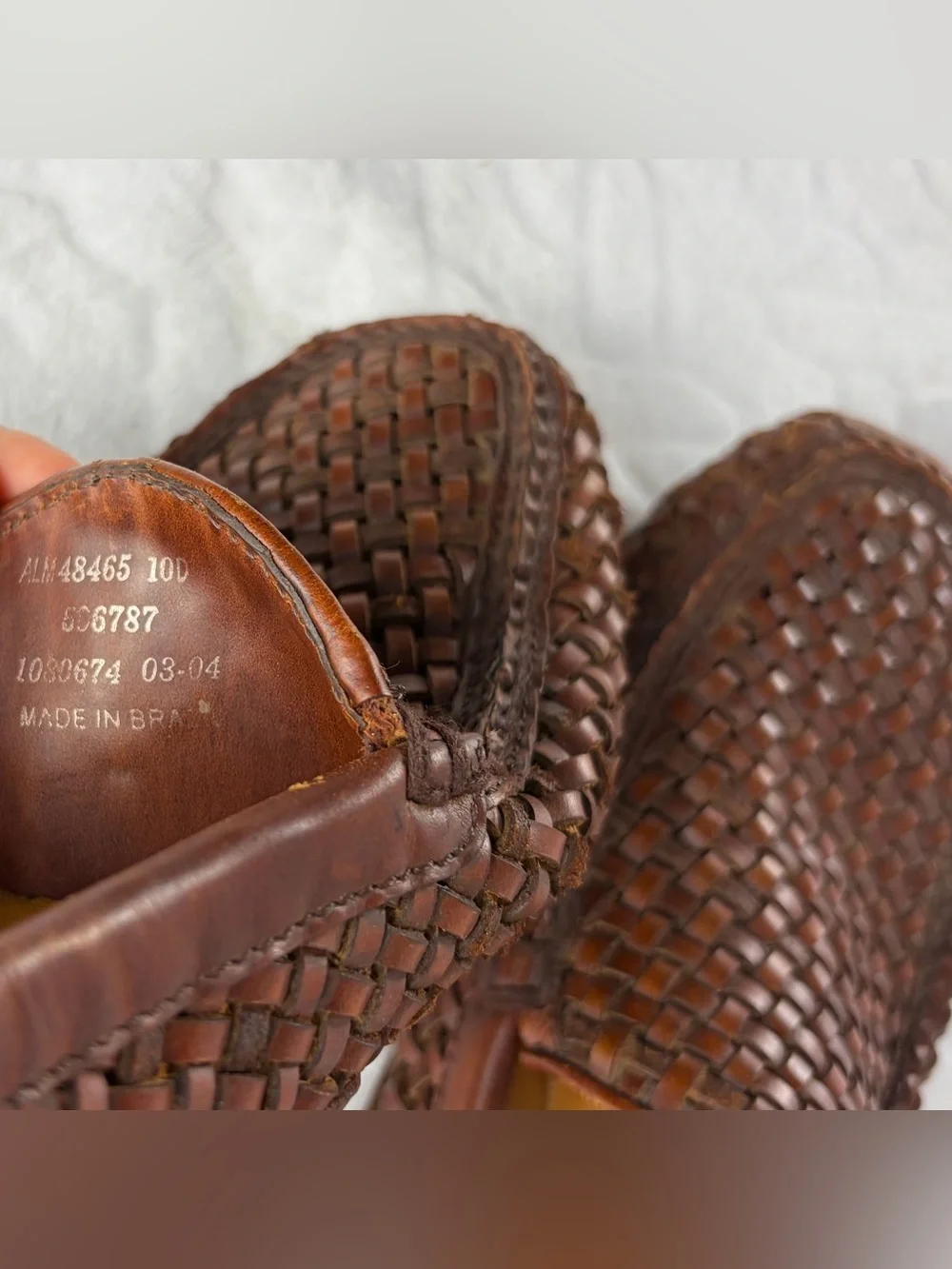 VTG 90s Ralph Lauren Leather Woven Loafers Men’s Size 10 Eclectic Grandpa vibe